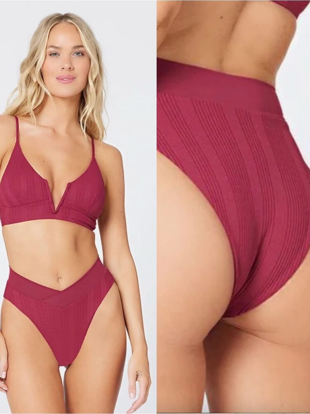 L*Space | Court Bitsy Ribbed Bikini Bottom